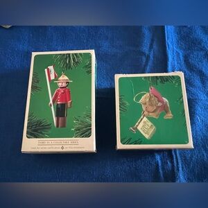 Set of 2 Hallmark keepsake Ornament Set 1984- mint condition